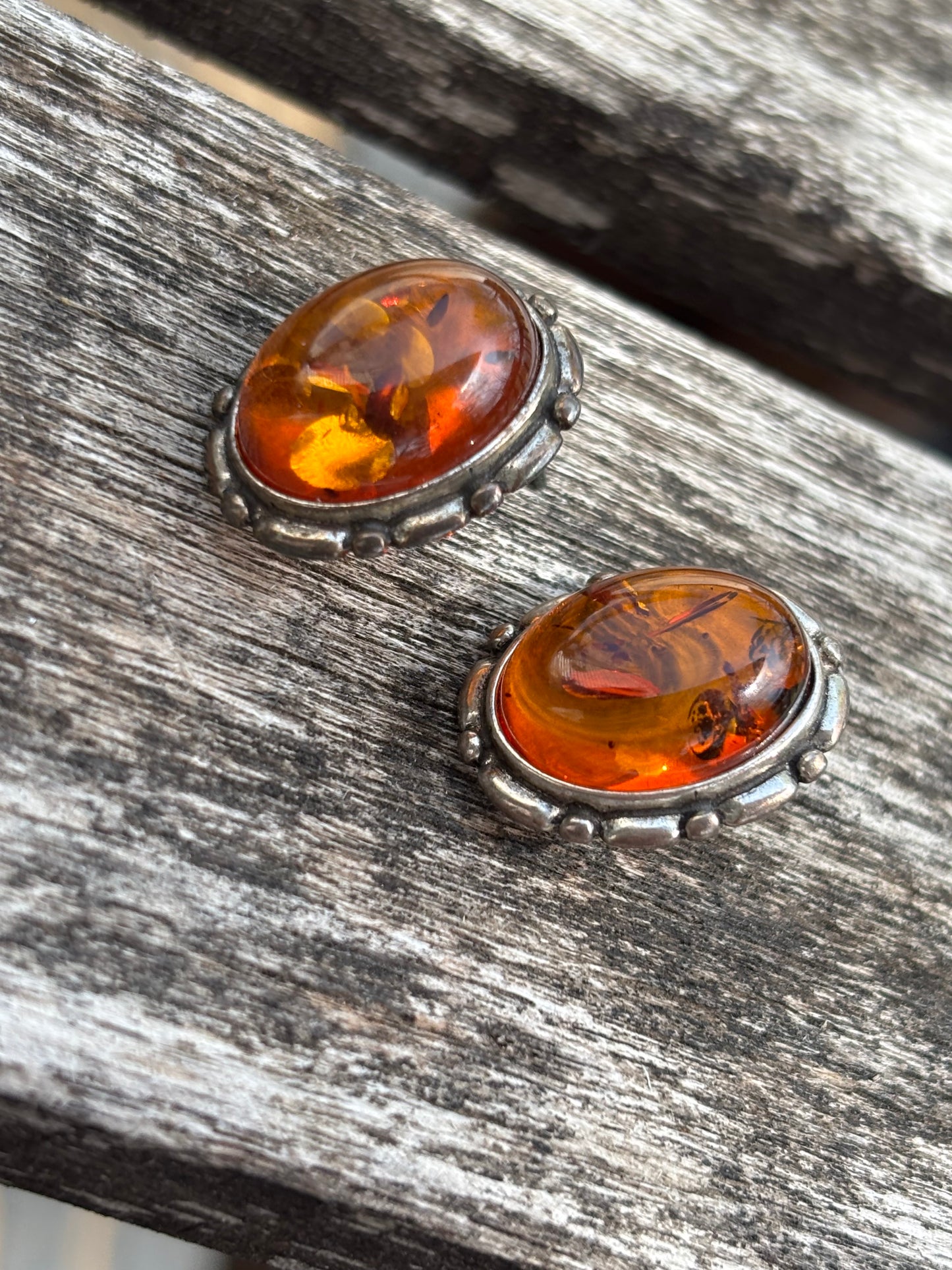 Amber studs