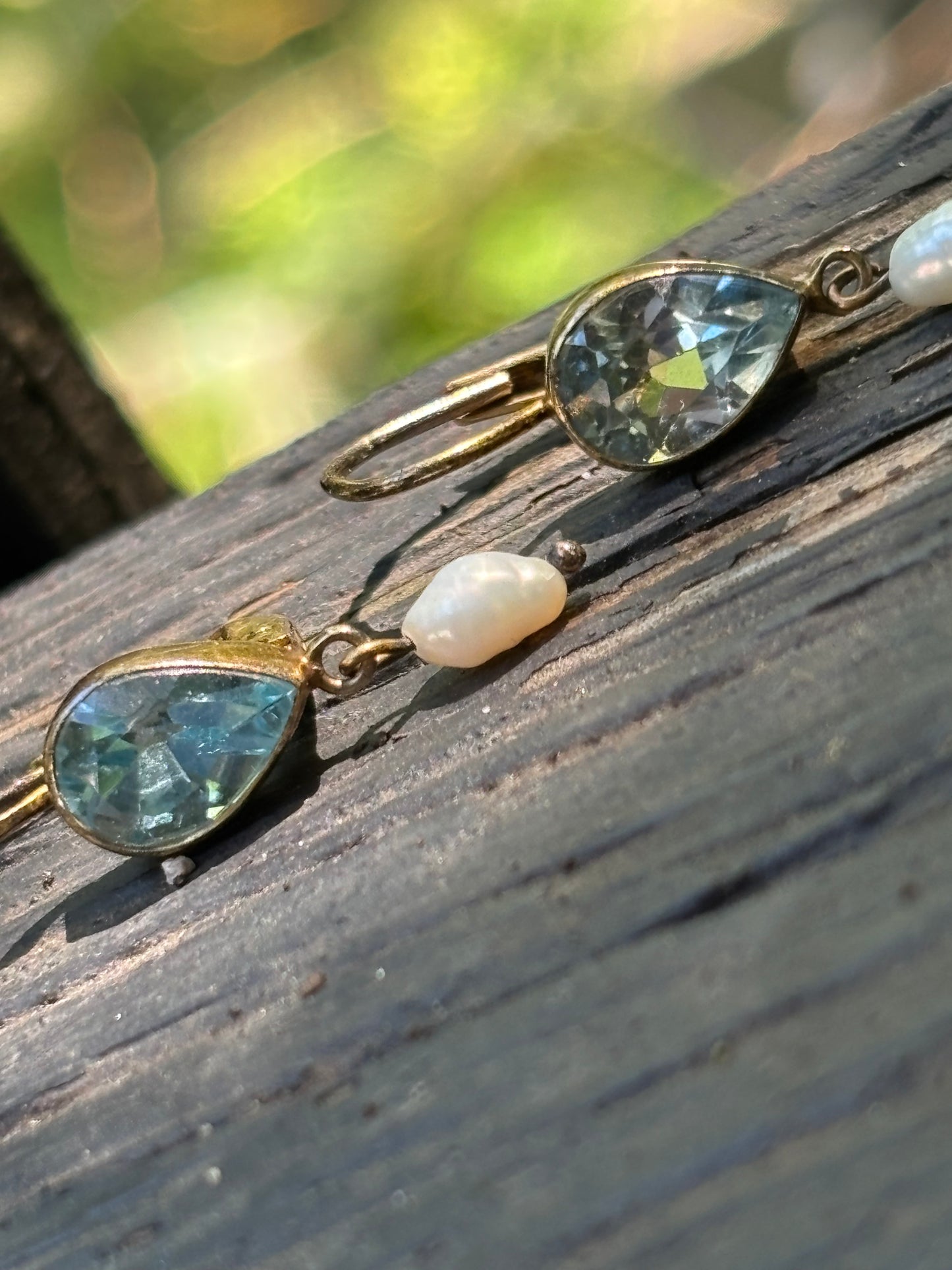 Blue topaz drops
