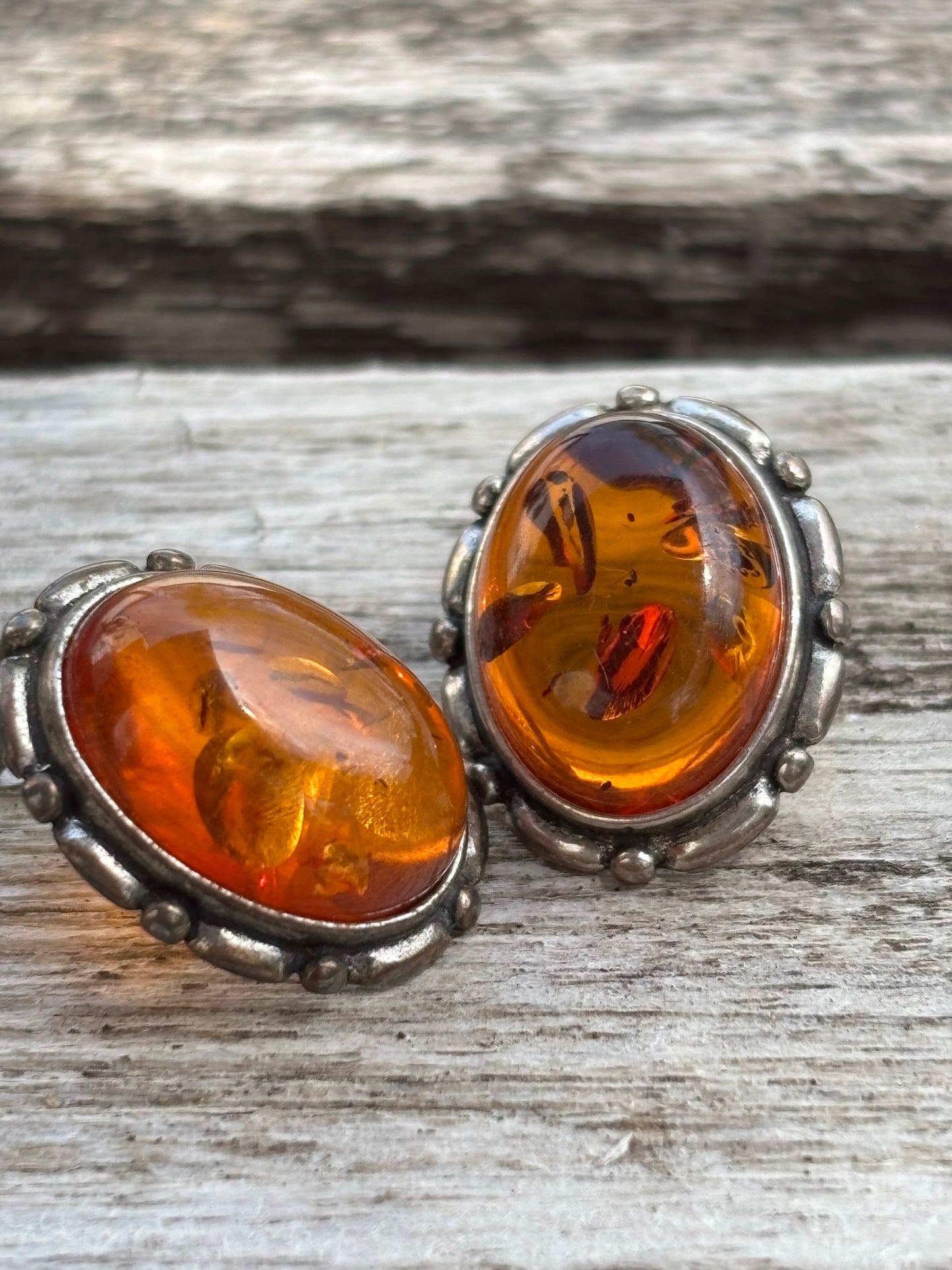 Amber studs