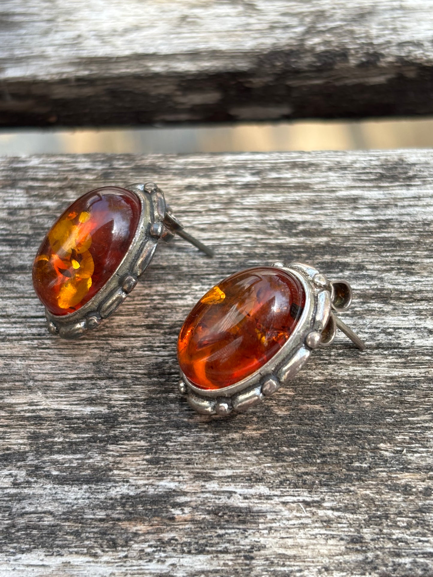 Amber studs