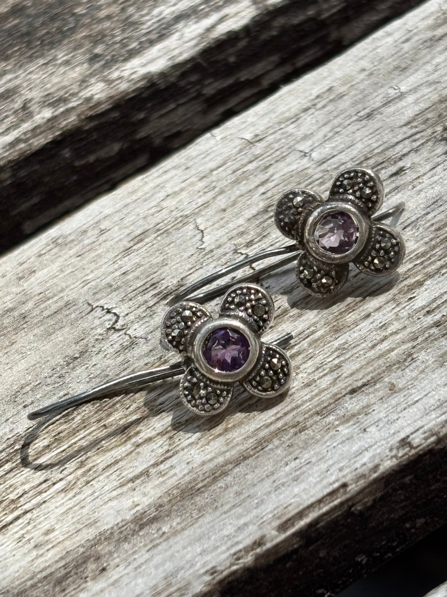Flower marcasite and amethyst