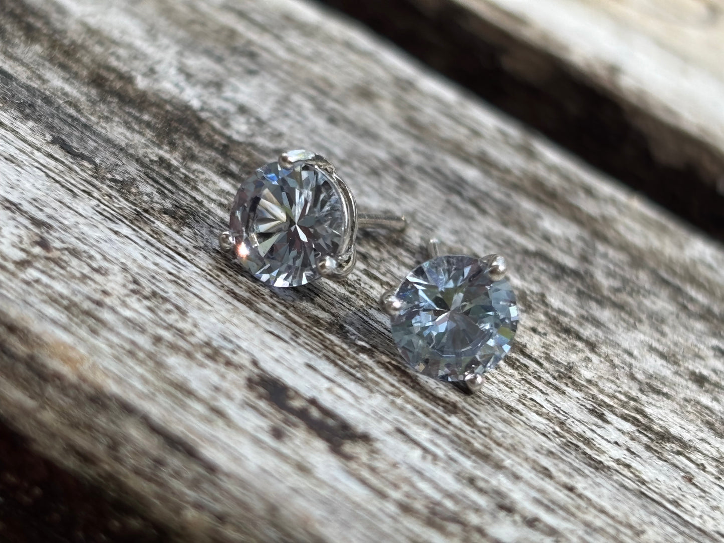 7 mm blue spinel sterling studs….total carat weight 2 1/2carats