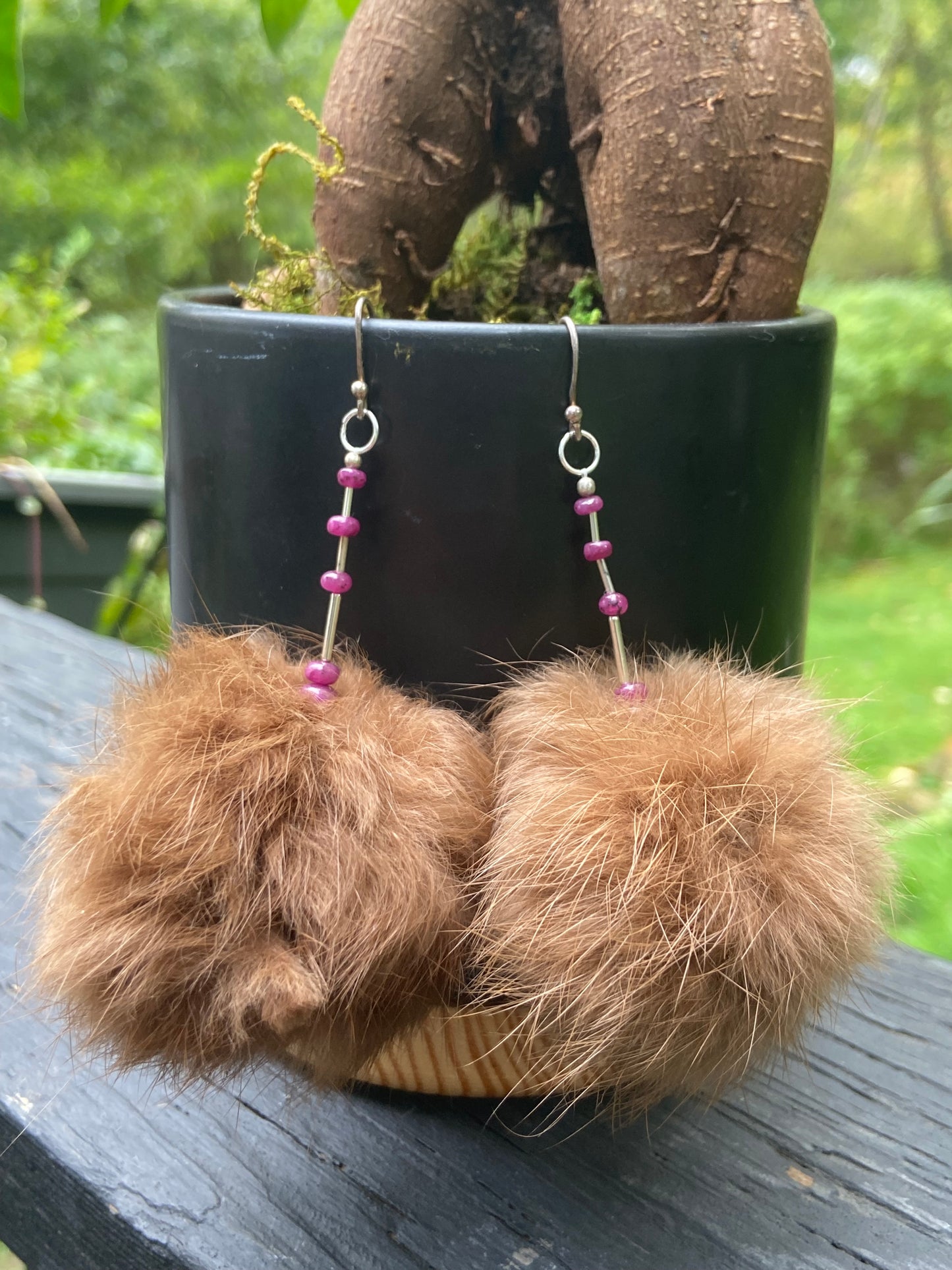 Reclaimed mink fur balls