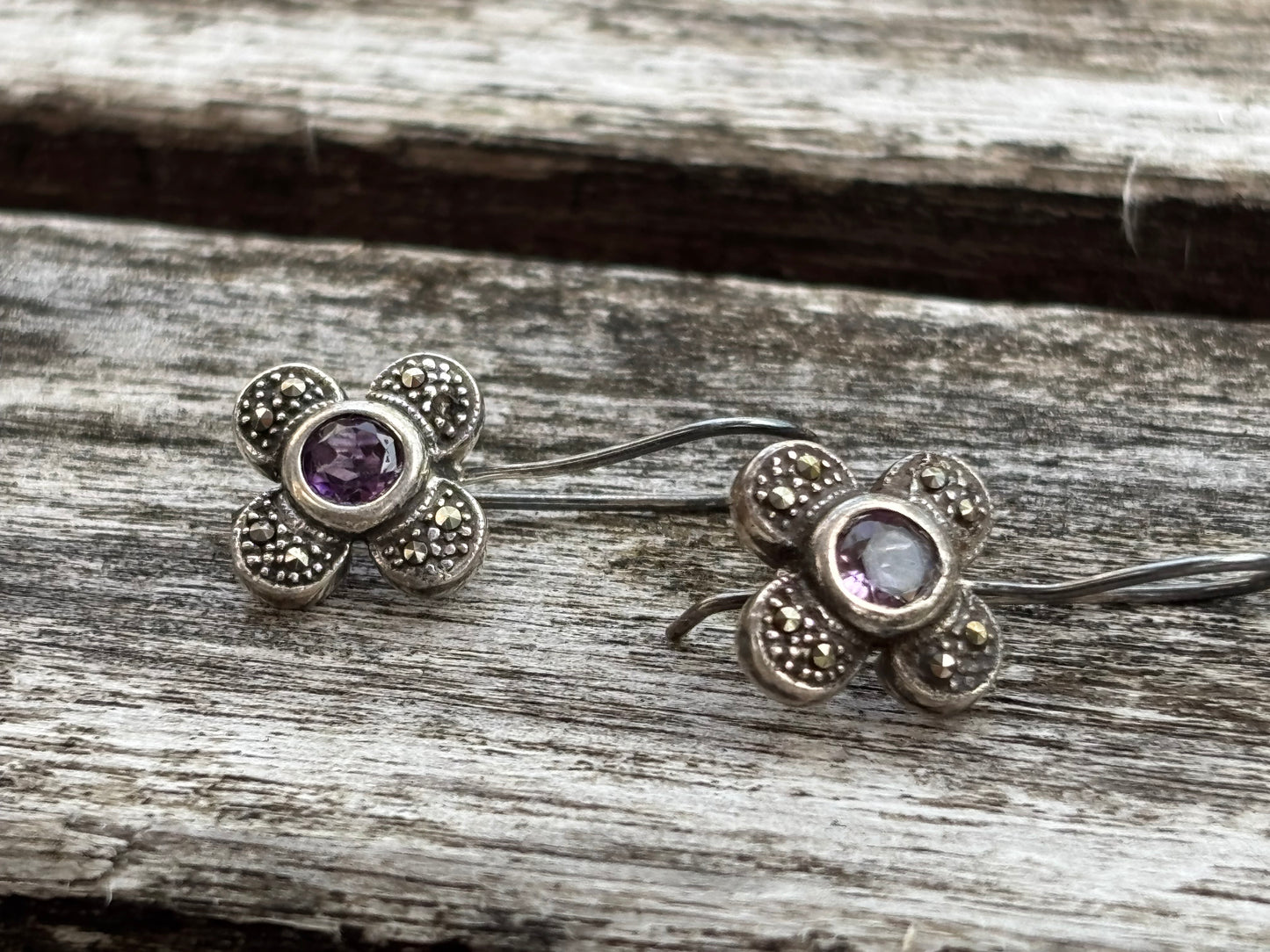 Flower marcasite and amethyst