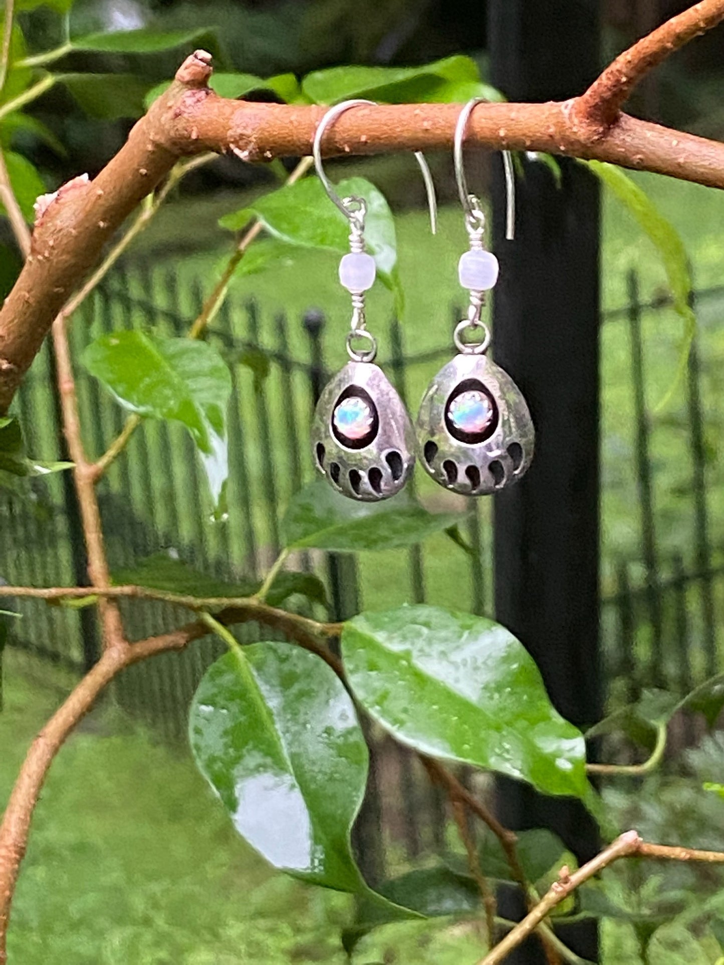 Opal Bear Claw Earrings