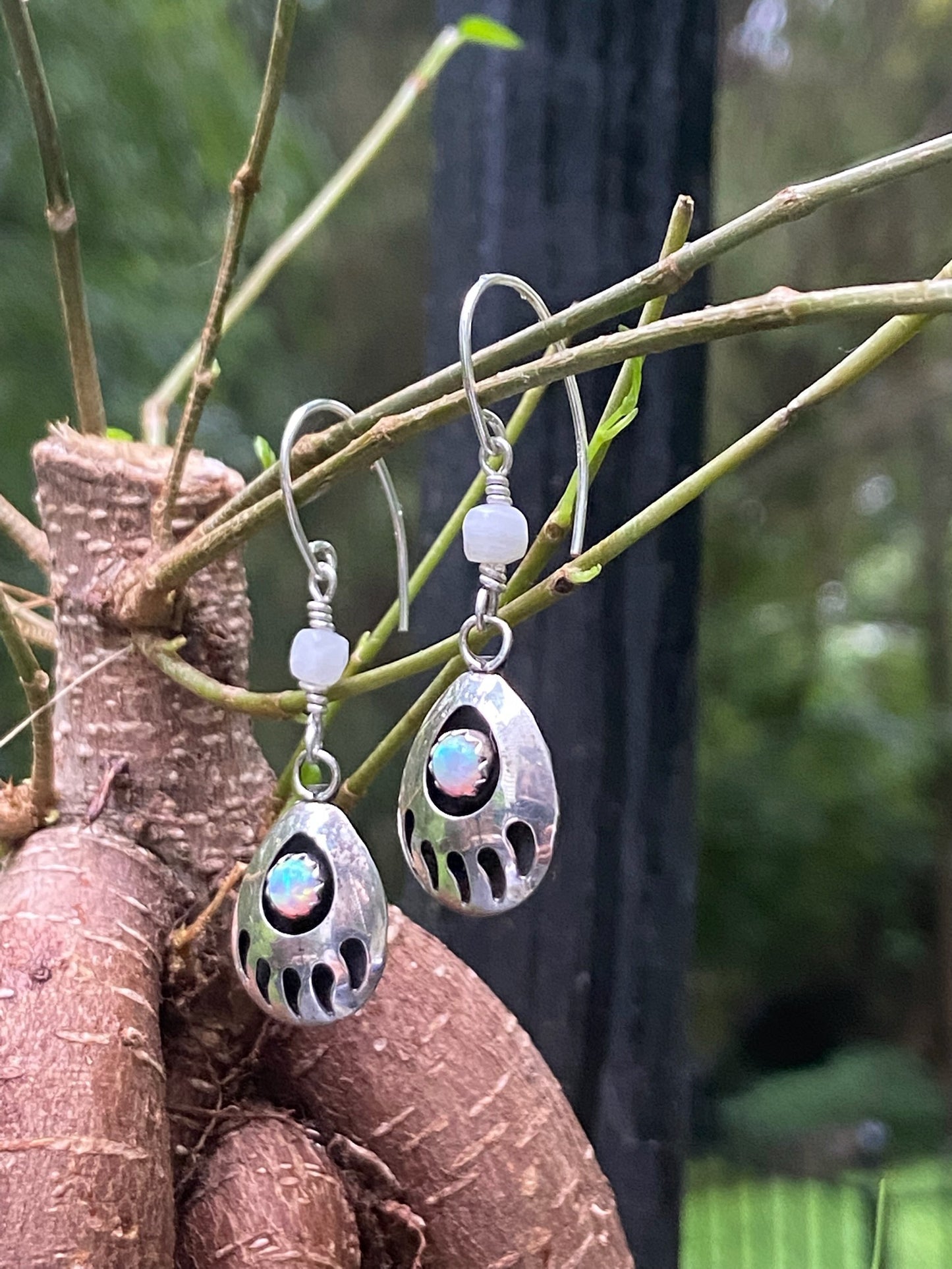 Opal Bear Claw Earrings
