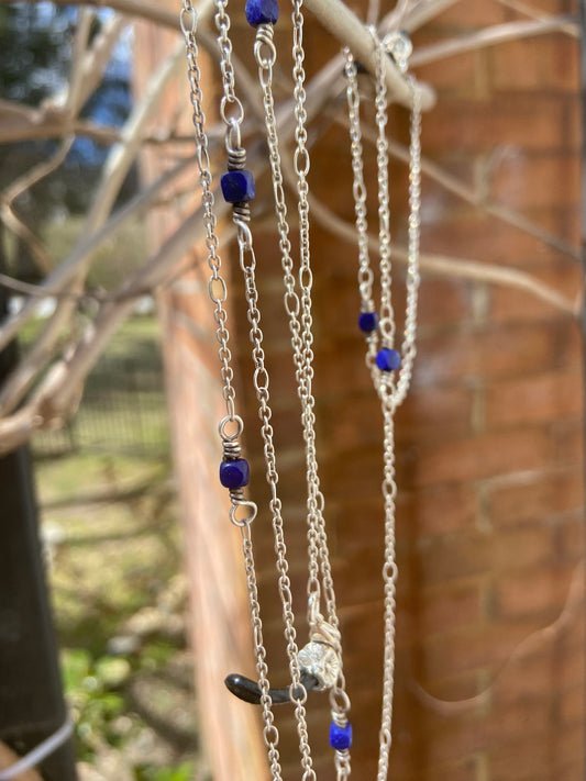 Lapis eyeglass chain