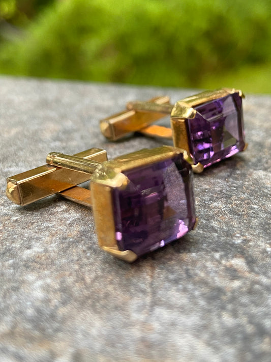 Amazing Amethyst cuff links