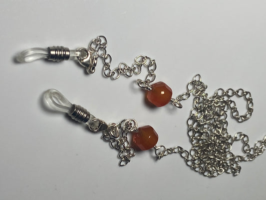 Carnelian eyeglass chain