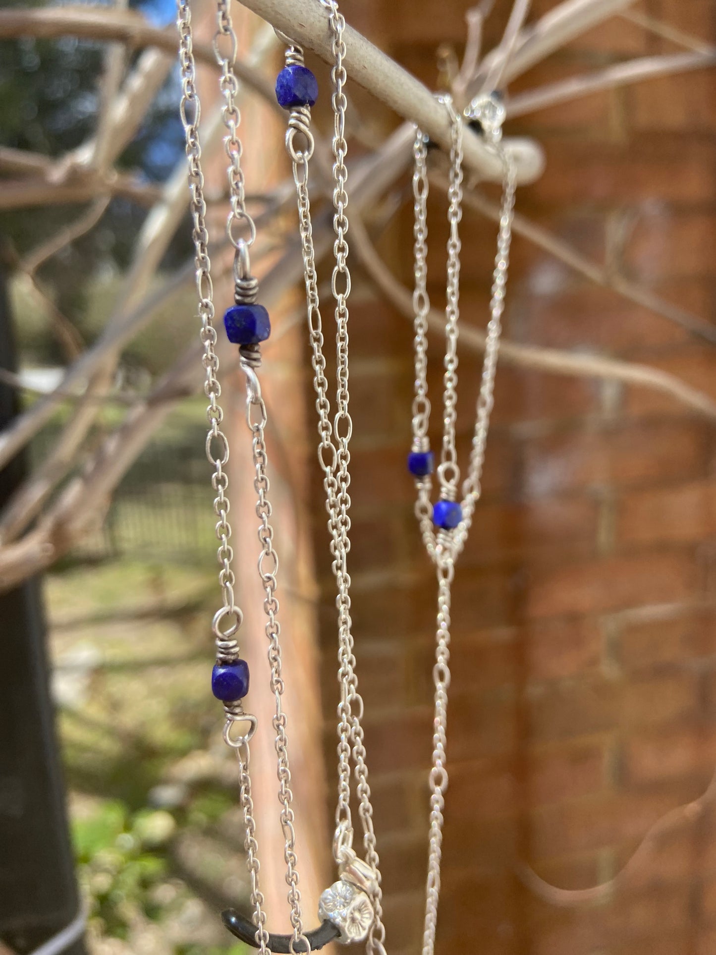 Lapis eyeglass chain