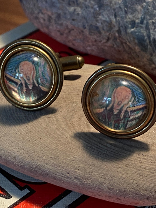 The Scream cuff links