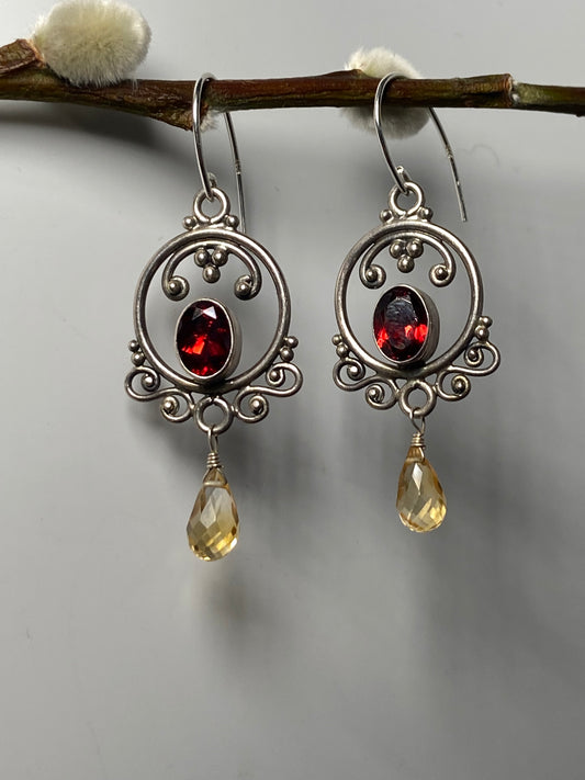 Garnet and citrine