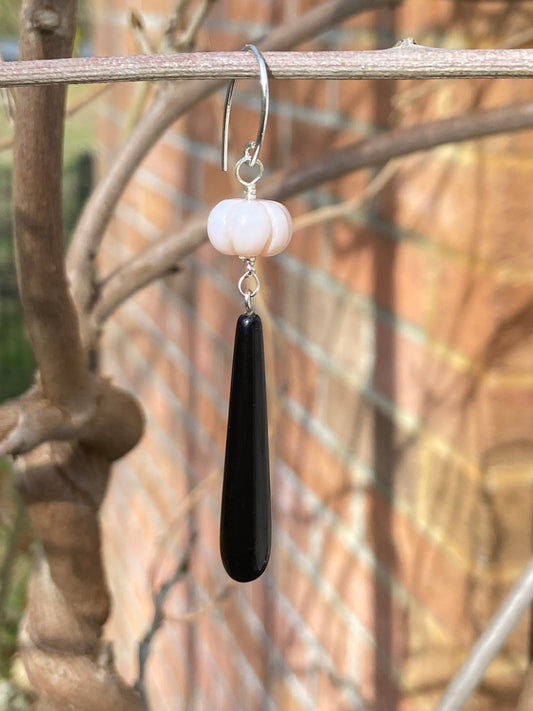 Black onyx with opal