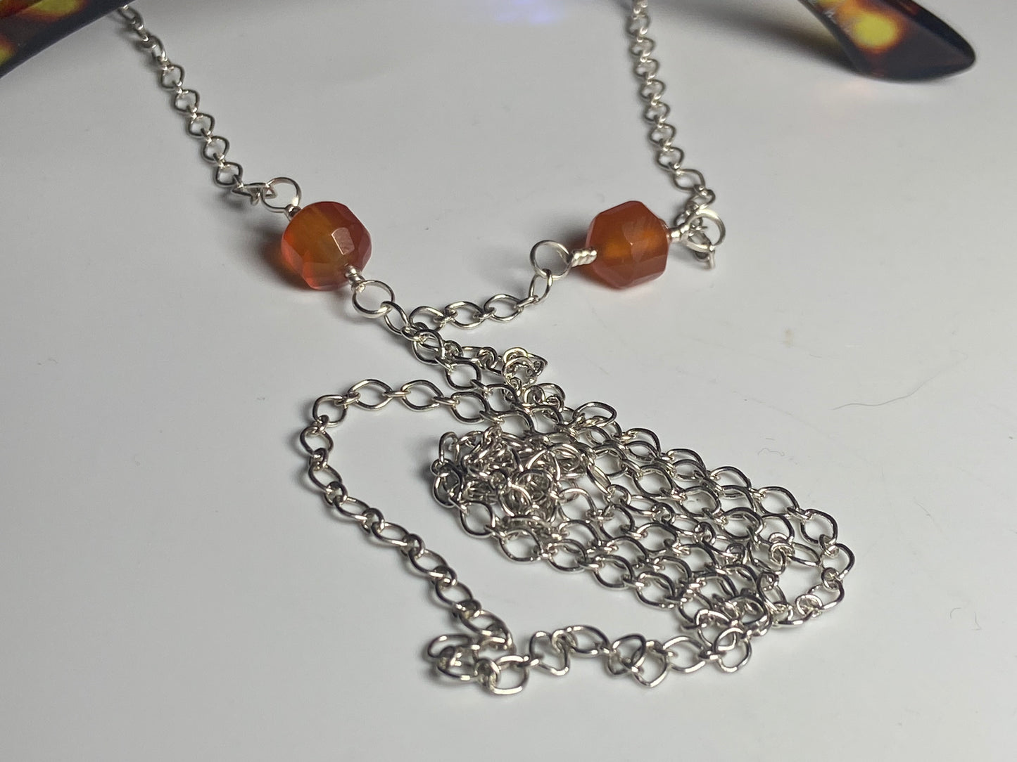 Carnelian eyeglass chain