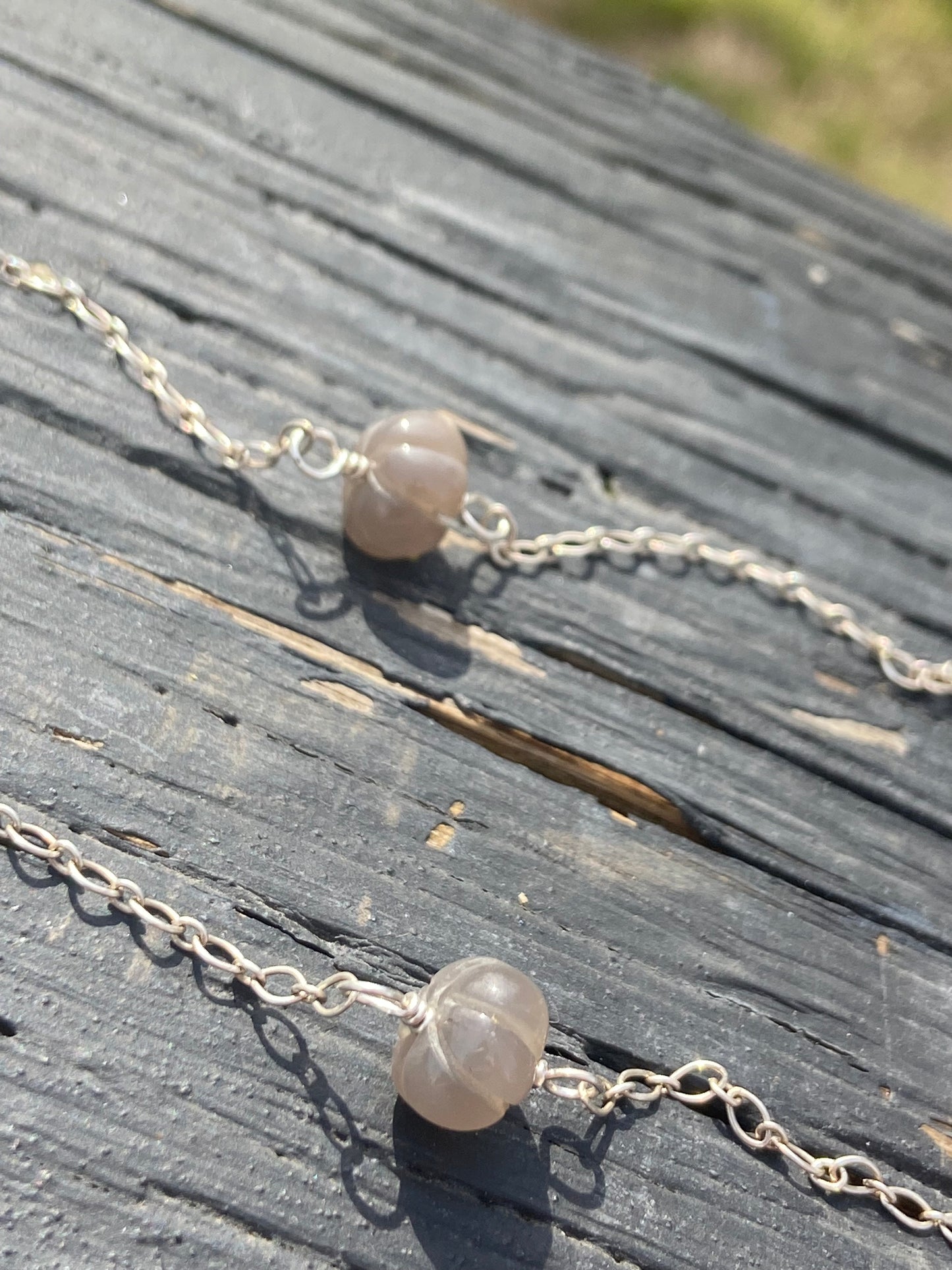 Moonstone eyeglass chain